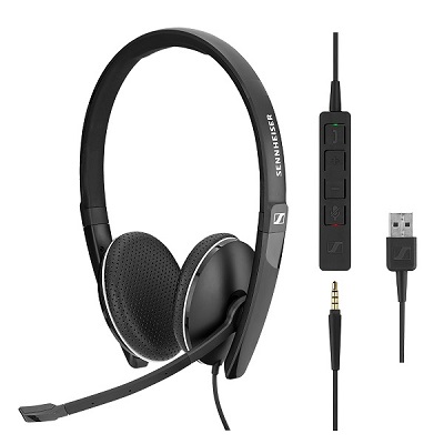 Sennheiser SC 165 USB CTRL Duo UC Kulak Üstü Kulaklık 1