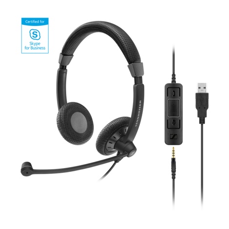 Sennheiser SC 75 USB MS Duo Kulak Üstü Kulaklık Yan Görünüm